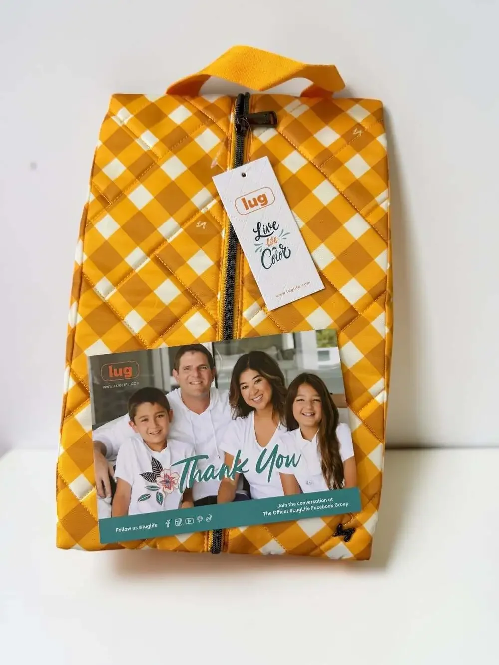 Lug Tuck Hot Styling Tool Case in Gingham Mustard